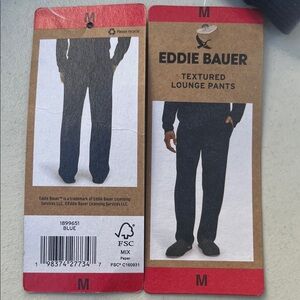 Eddie Bauer Navy Lounge Pants men’s Medium NWT